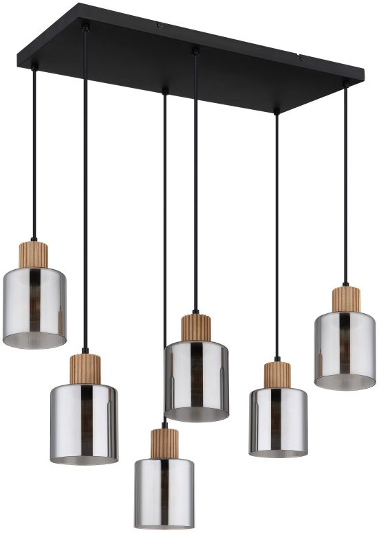 Globo Lighting Aleidis Pendelleuchte x25 W schwarz 15768-6