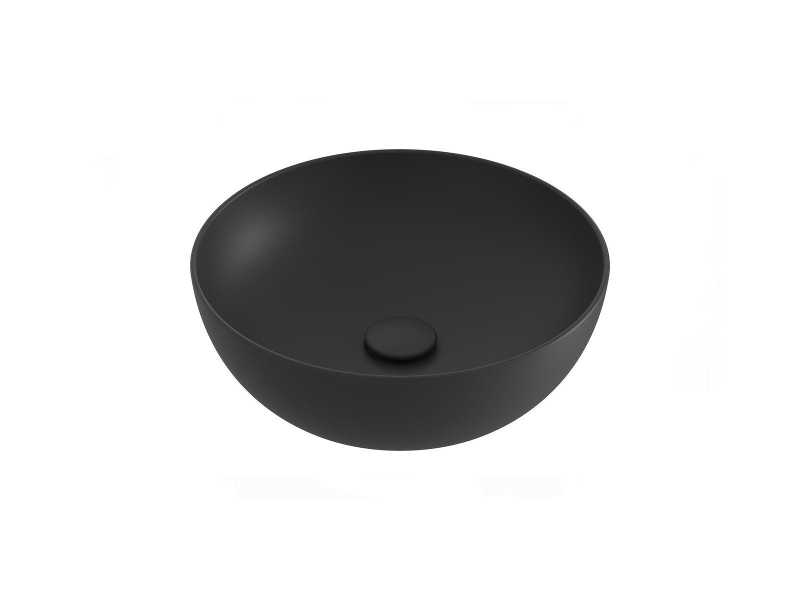 Ravak Uni Slim Waschbecken 40x40 cm rund Aufsatzwaschbecken anthrazit XJX03140000