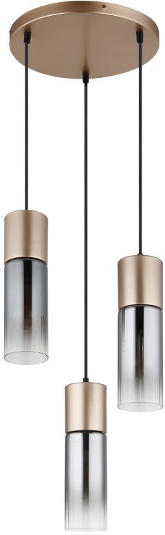 Globo Lighting Annika Pendelleuchte 3x25 W verraucht-gold 21000-3HCA