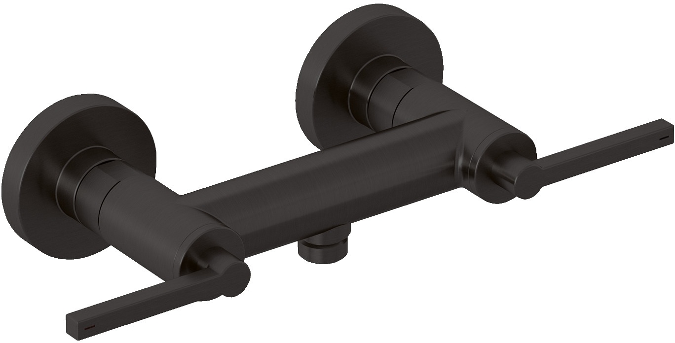 Kludi Nova Fonte Puristic Duschbatterie Wandmontage schwarz 20710N215