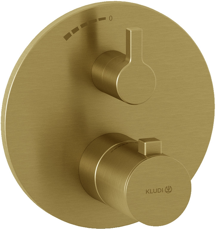 Kludi Nova Fonte Puristic Duschbatterie Unterputz mit Thermostat gold 20885N015