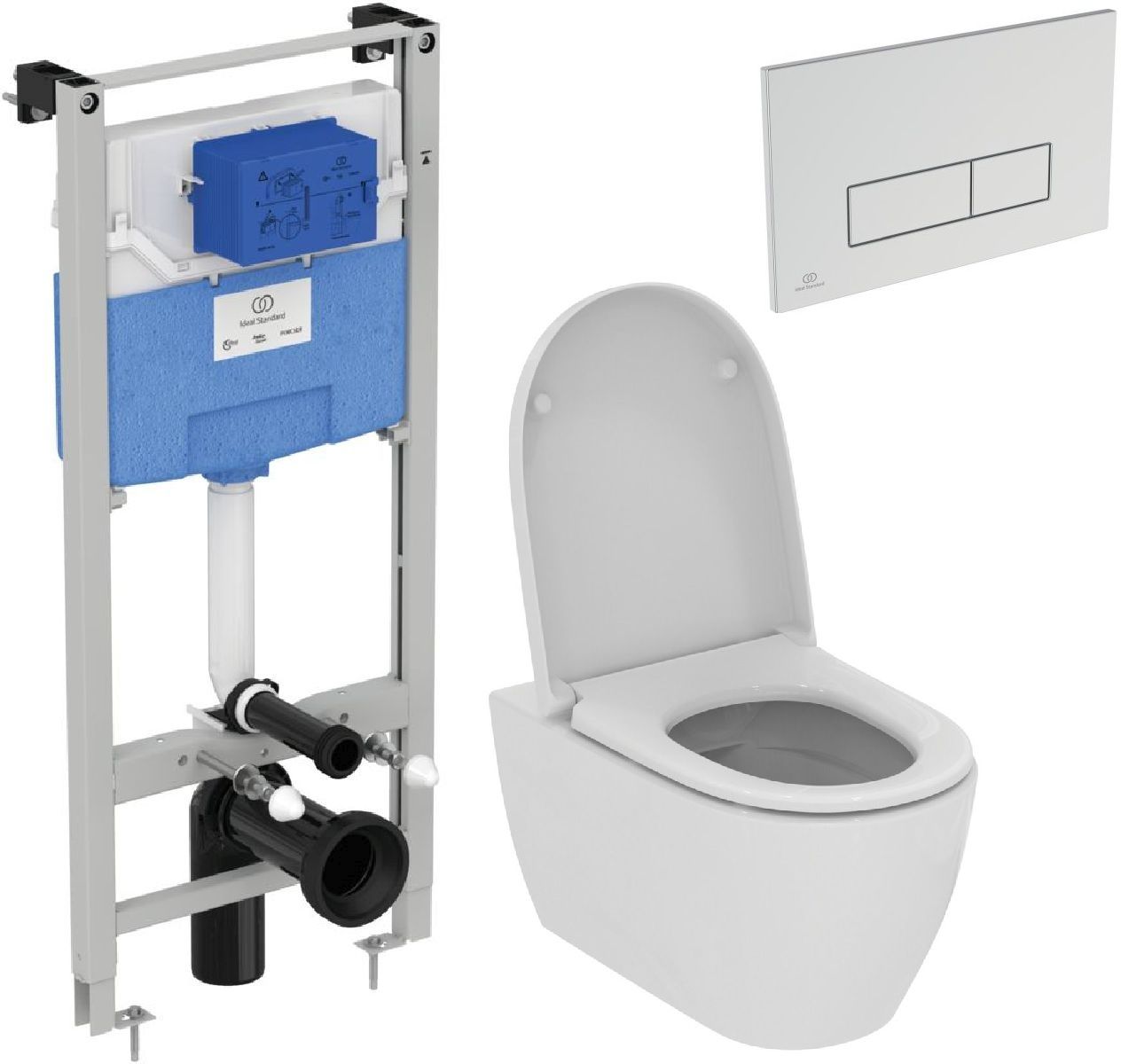 Set Kombi-Pack mit WC-Sitz Ideal Standard i.Life O T572501, Unterputzrahmen Ideal Standard Prosys R020467, R0121AA