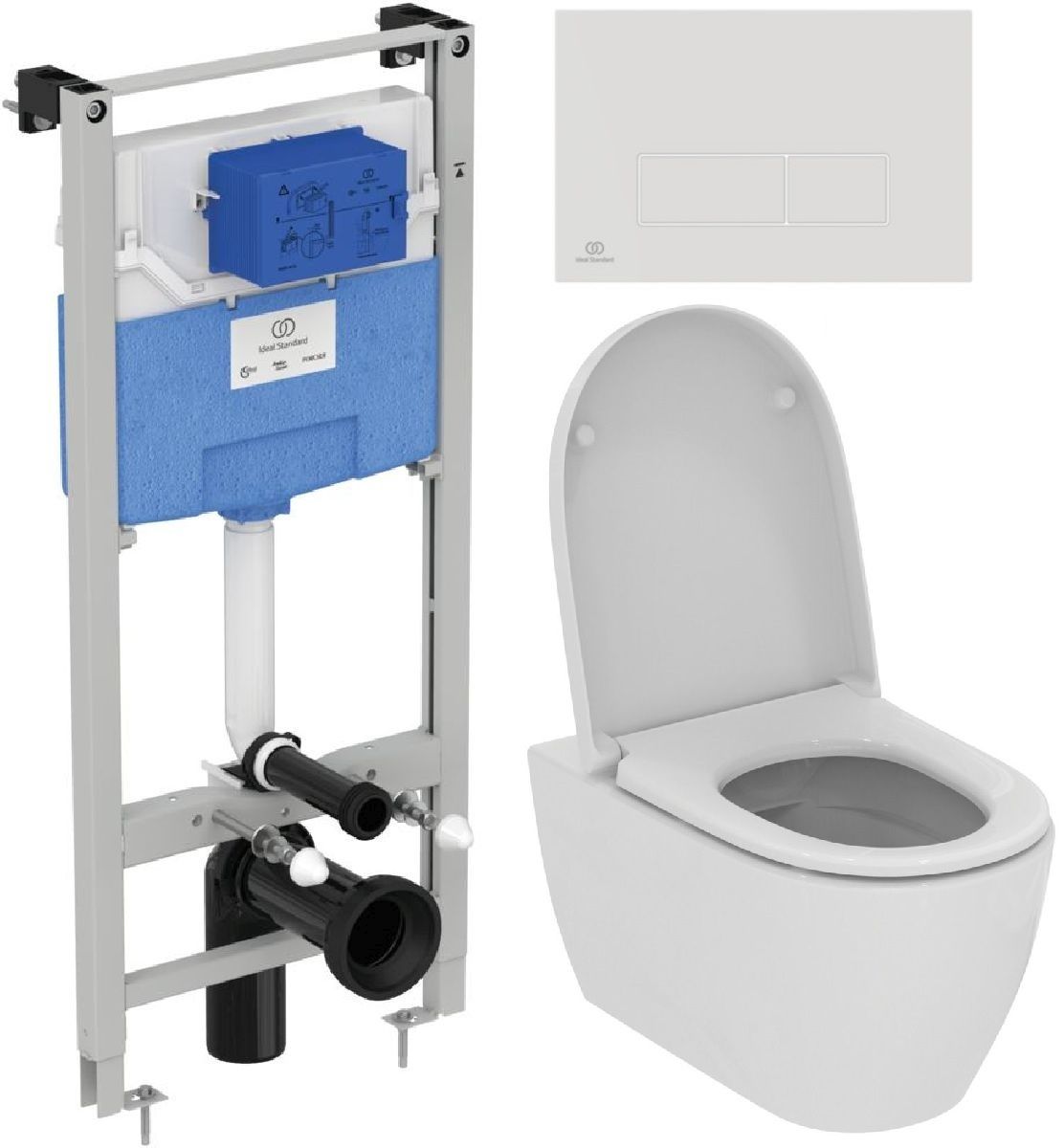 Set Kombi-Pack mit WC-Sitz Ideal Standard i.Life O T572501, Unterputzrahmen Ideal Standard Prosys R020467, R0121AC