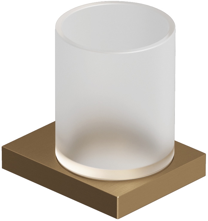 Kludi Vela C Zahnputzbecher weiß-braun 31975N1