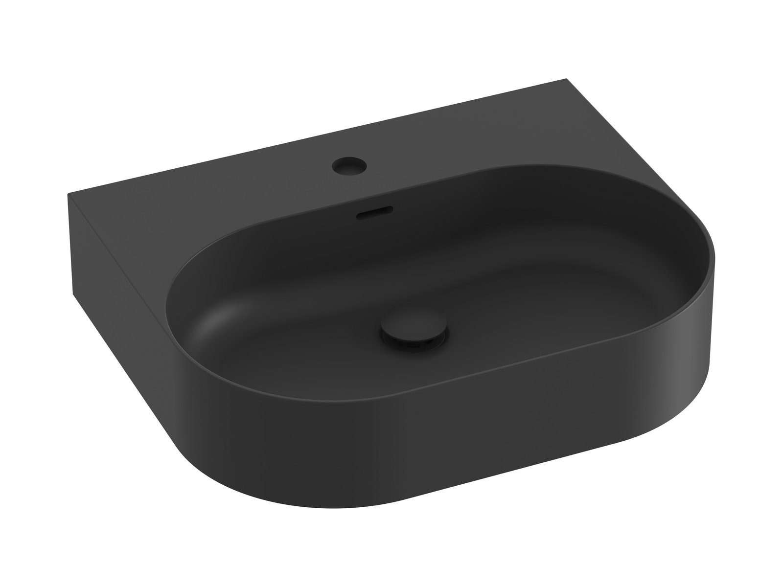 Ravak Ceramic Waschbecken 55.3x45.2 cm rechteckig Klassisch schwarz XJX0D155003