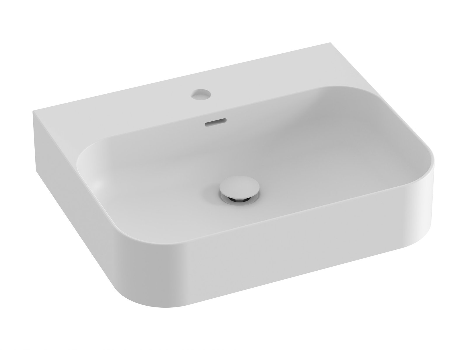 Ravak Ceramic Waschbecken 55.3x45.2 cm rechteckig Klassisch weiß XJX0E155006