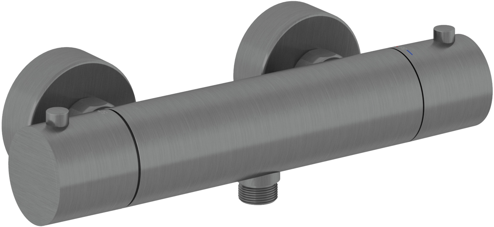 Kludi Objekta Duschbatterie Wandmontage mit Thermostat schwarz 35200N238