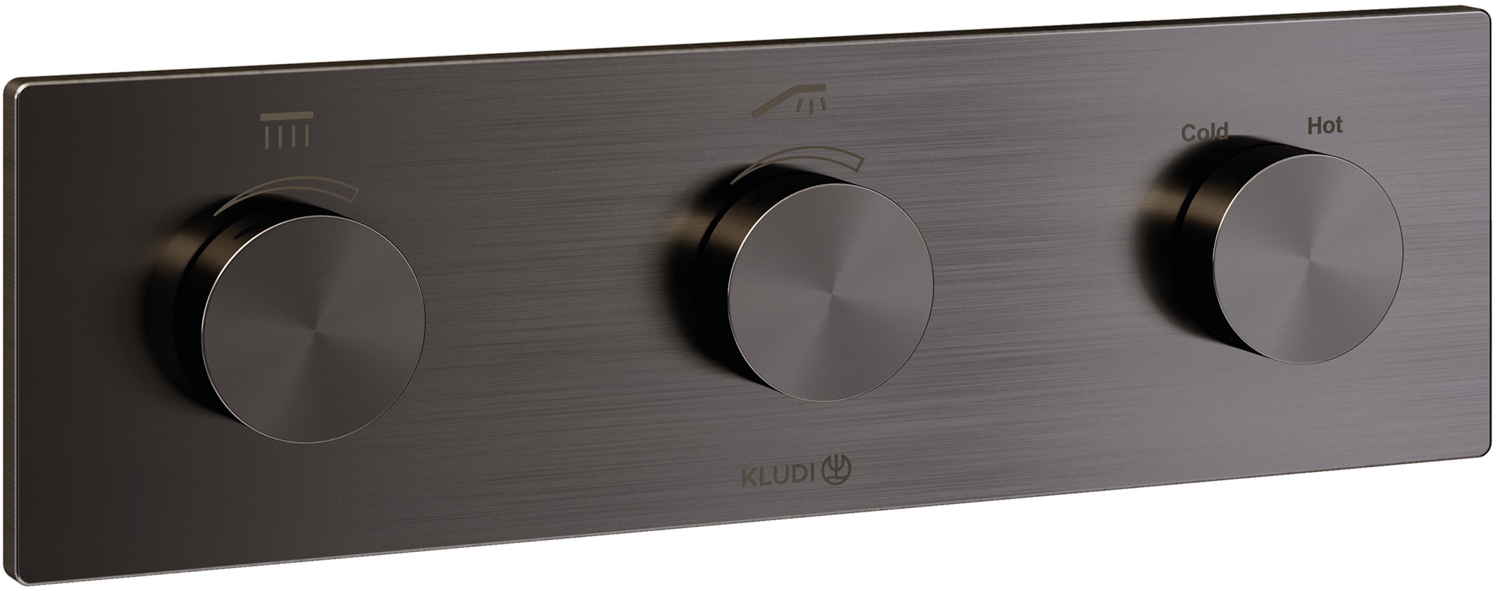 Kludi Pushtronic Badewannen- und Duscharmatur Unterputz mit Thermostat schwarz 38300N2-00