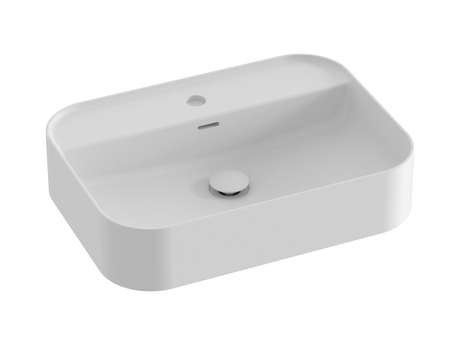 Ravak Ceramic Waschbecken 55x40 cm rechteckig Aufsatzwaschbecken weiß XJX0E155005