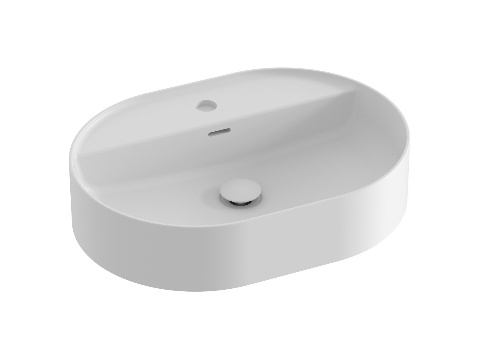 Ravak Ceramic Waschbecken 55x40 cm oval Aufsatzwaschbecken weiß XJX0E155001