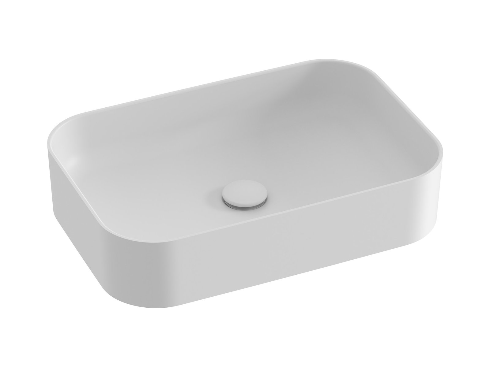 Ravak Ceramic Waschbecken 55x37 cm rechteckig Aufsatzwaschbecken weiß XJX0E155004