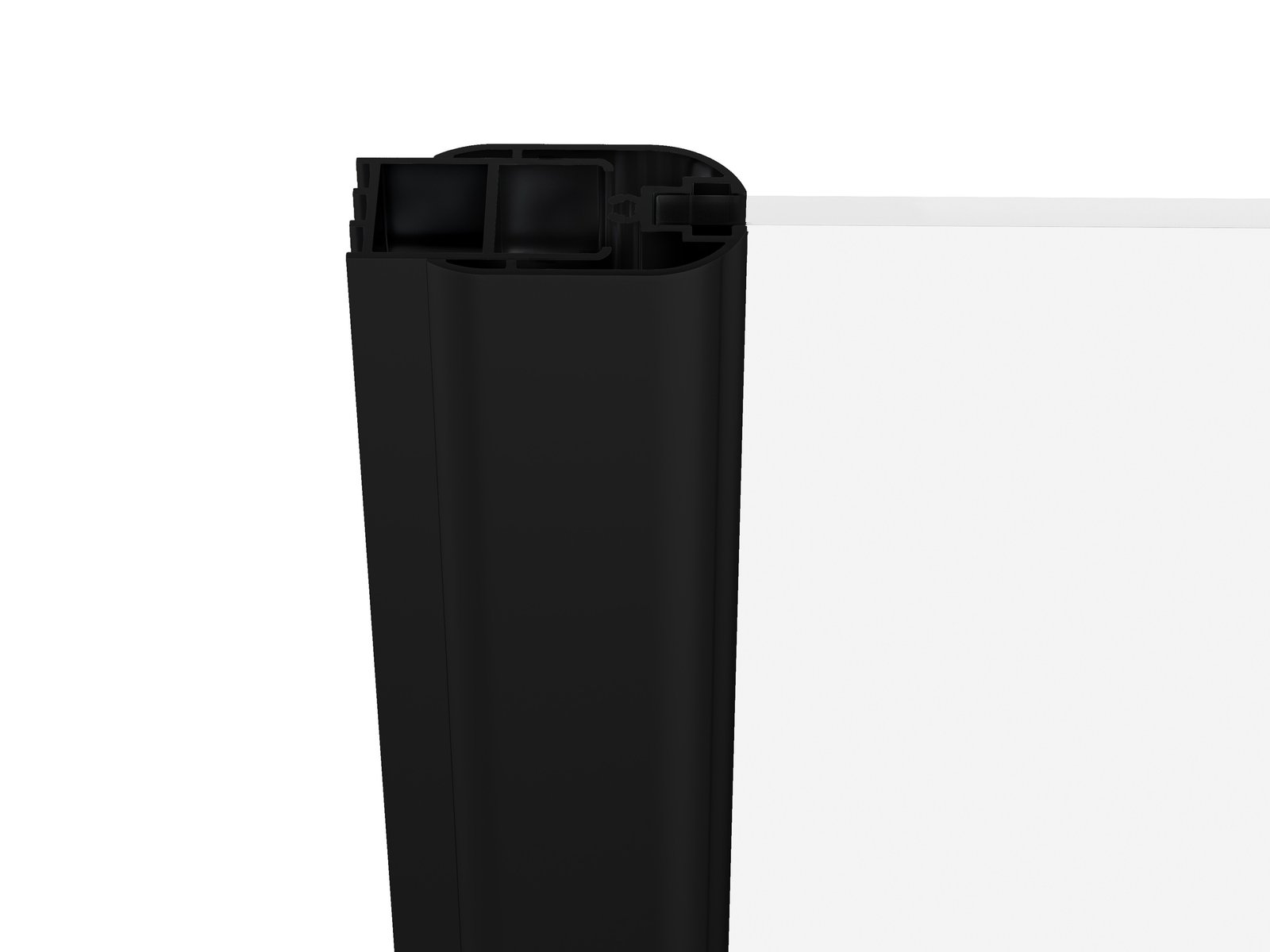 Ravak Chrome Duschtüren 90 cm aufklappbar schwarz Matte/durchsichtiges Glas 1QV70301Z1