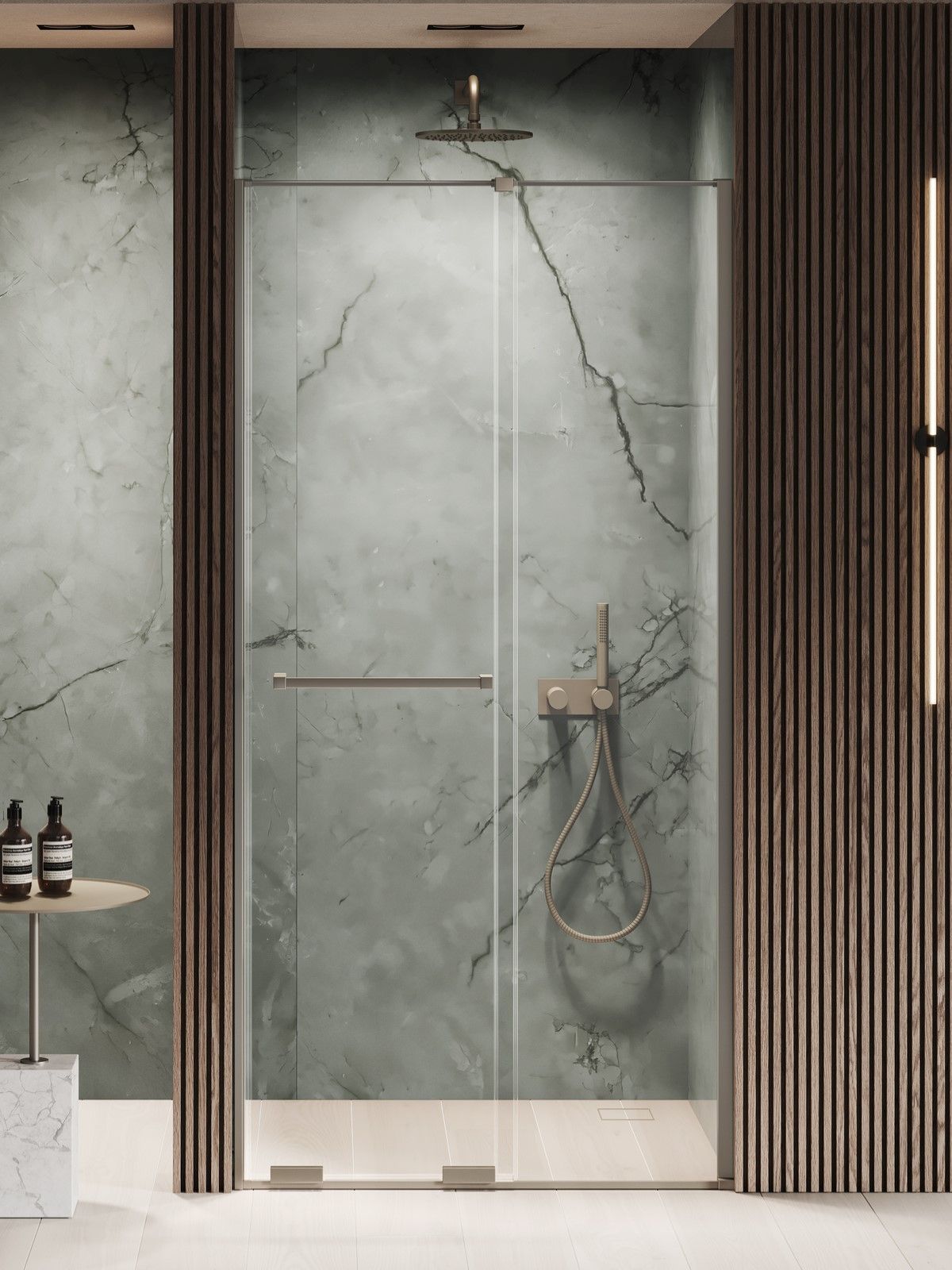 New Trendy Smart Gunmetal Brushed Duschtüren 140 cm Schiebe- gunmetal gebürstet/durchsichtiges Glas EXK-7828