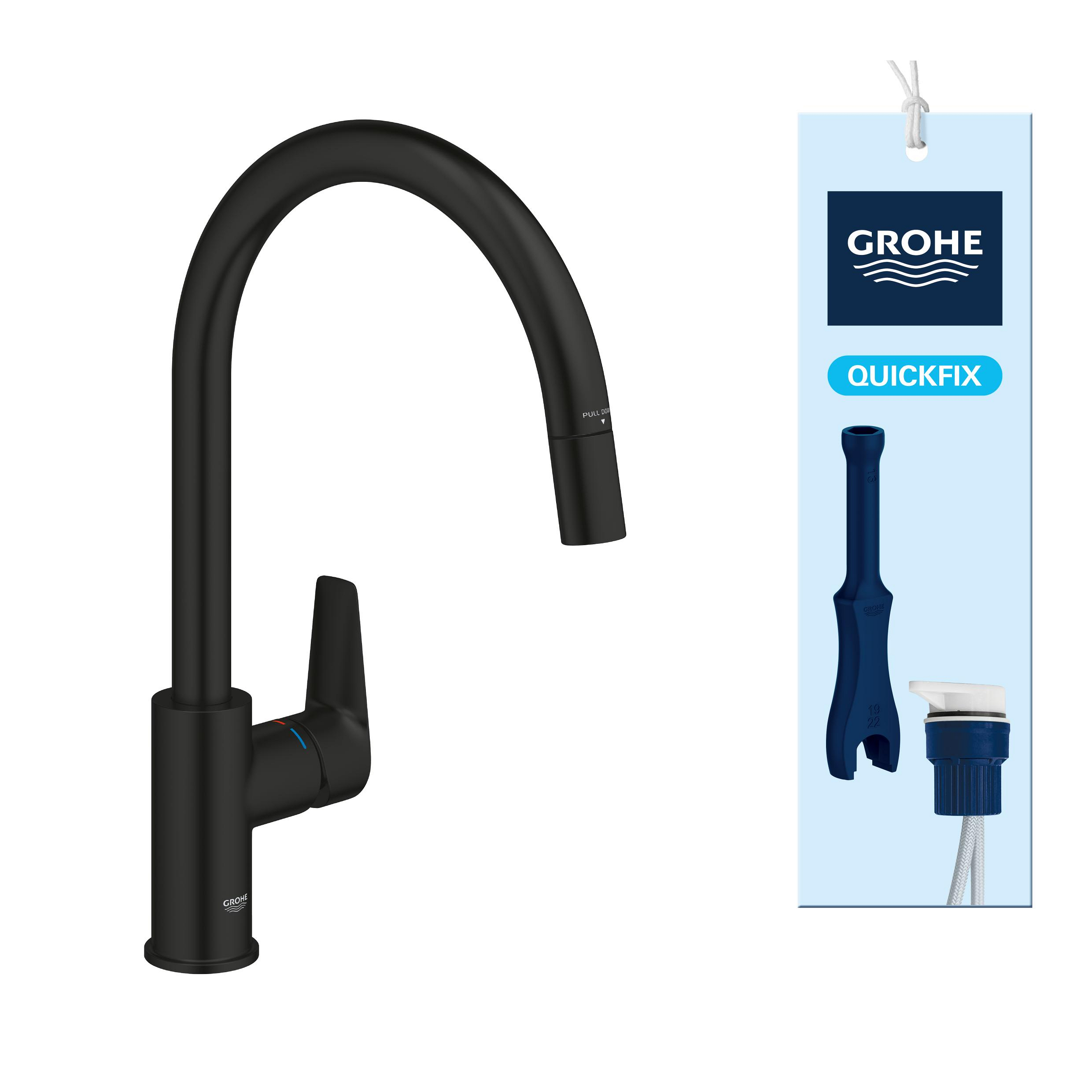 Grohe Start Edge Küchenarmatur Stehend schwarz 305502430