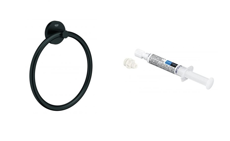 Set Handtuchhalter Grohe Start 411742430, Kleber Grohe QuickGlue 41127000