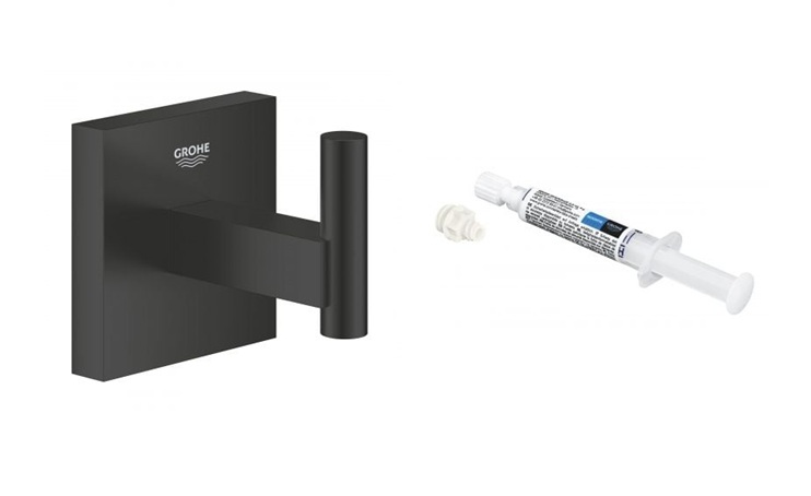 Set Handtuchhalter Grohe Start Cube 409612430, Kleber Grohe QuickGlue 41127000