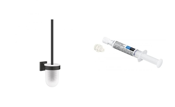 Set Klobürste Grohe Start Cube 409772430, Kleber Grohe QuickGlue 41127000