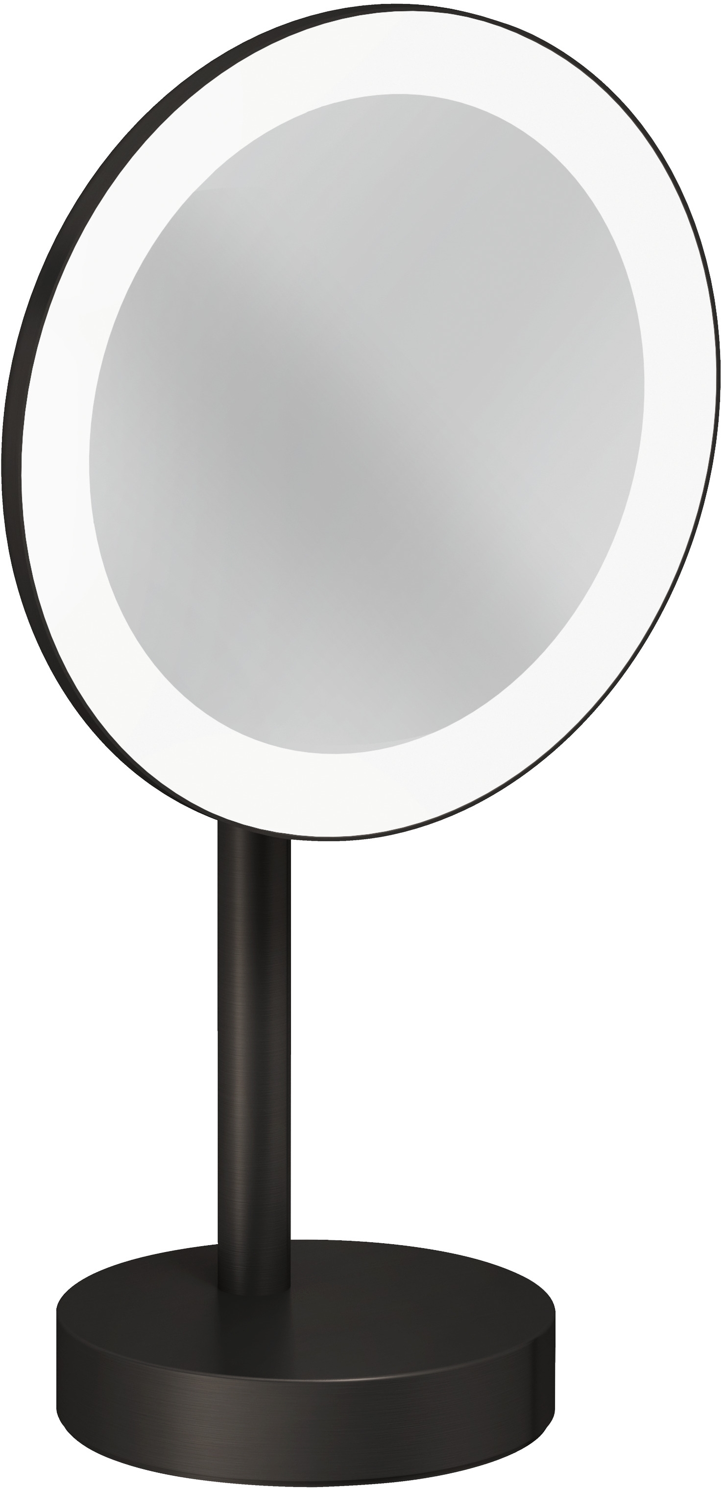 Kludi Vela R Kosmetikspiegel 20.2x35.5 cm rund mit Beleuchtung schwarz 58995N2F