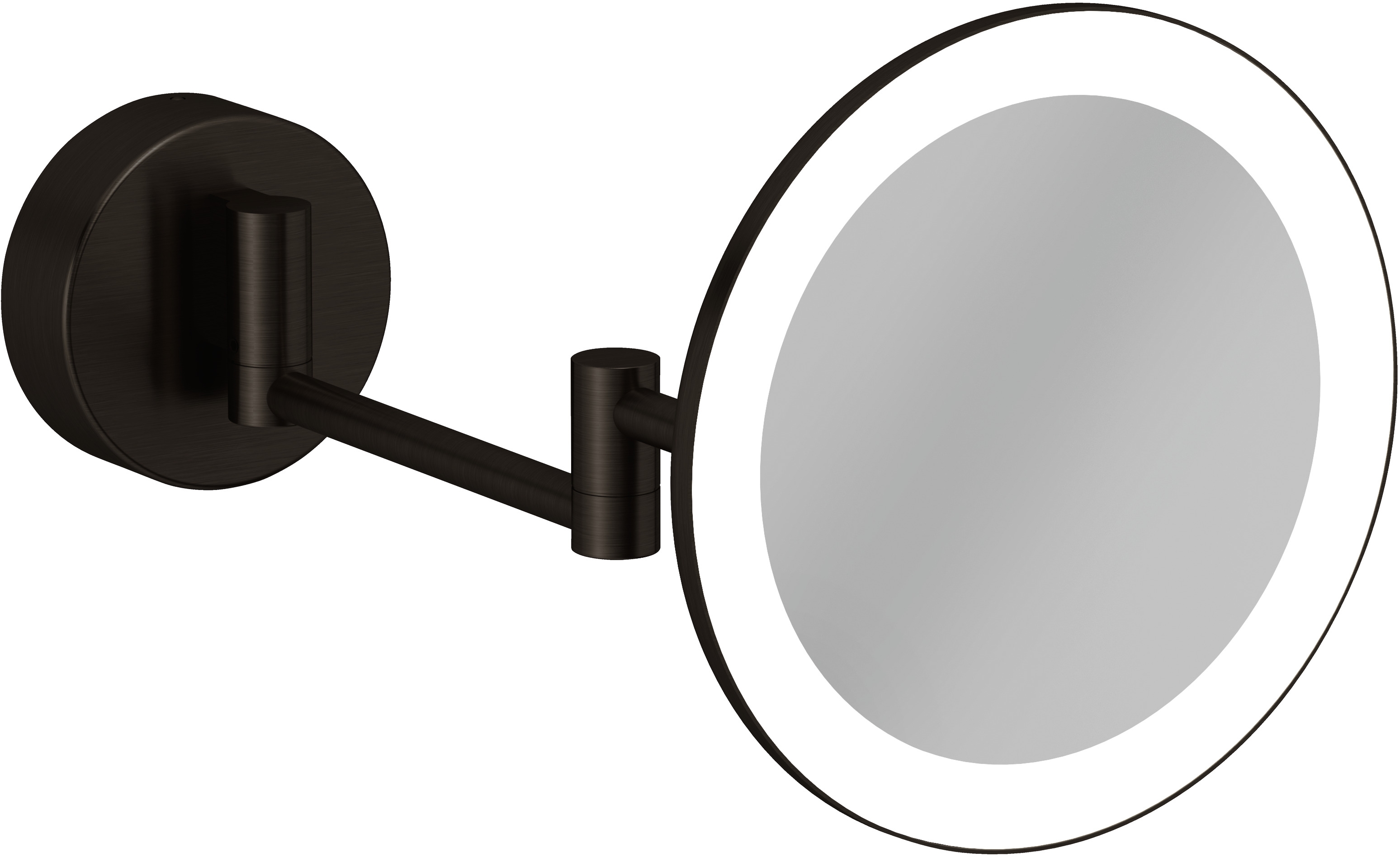 Kludi Vela R Kosmetikspiegel 20.2x20.2 cm rund mit Beleuchtung schwarz 58995N2W