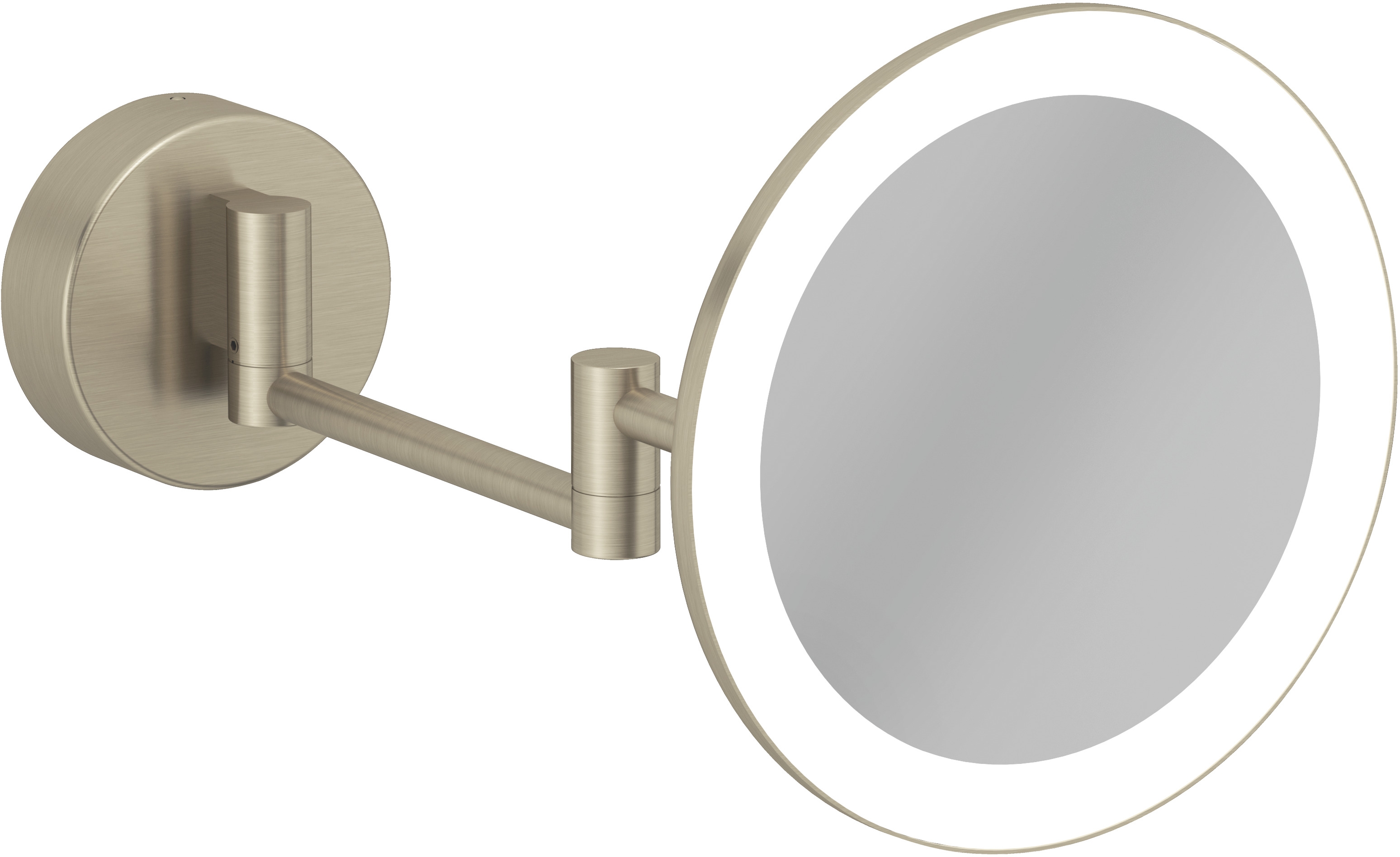 Kludi Vela R Kosmetikspiegel 20.2x20.2 cm rund mit Beleuchtung nickel 58995N5W