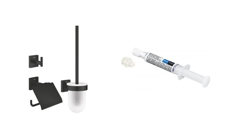 Set 3in1 Zubehörset Grohe Start Cube 411232430, Kleber Grohe QuickGlue 41127000