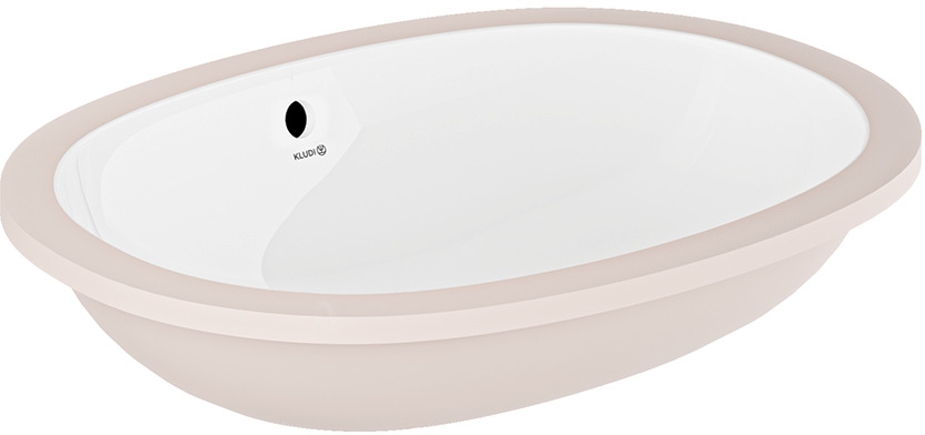 Kludi Resa Waschbecken 50x36 cm oval Unterbauwaschbecken weiß 59W0343