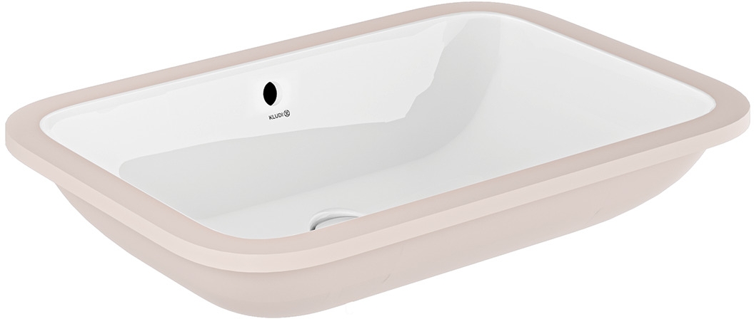 Kludi Resa Waschbecken 55x36 cm rechteckig Unterbauwaschbecken weiß 59W0643