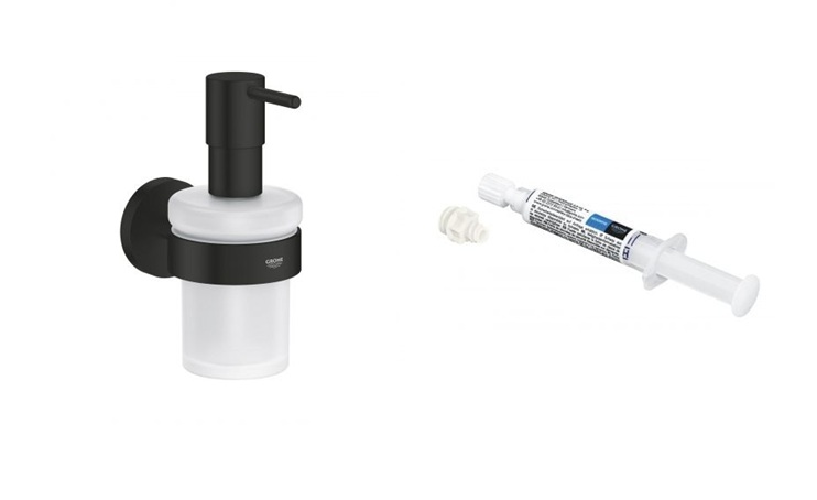 Set Seifenspender Grohe Start 411952430, Kleber Grohe QuickGlue 41127000