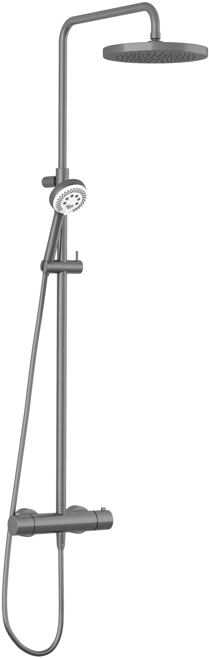 Kludi Logo Neo Duschset Wandmontage mit Thermostat mit Regenbrause schwarz 68082N2-00