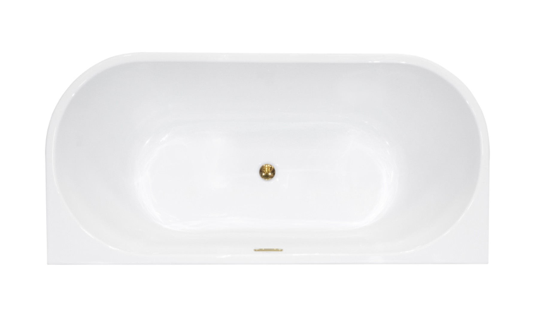 Besco Vica New Wandmontierte Badewanne 159.6x80 cm oval weiß #WAS-160VNBI
