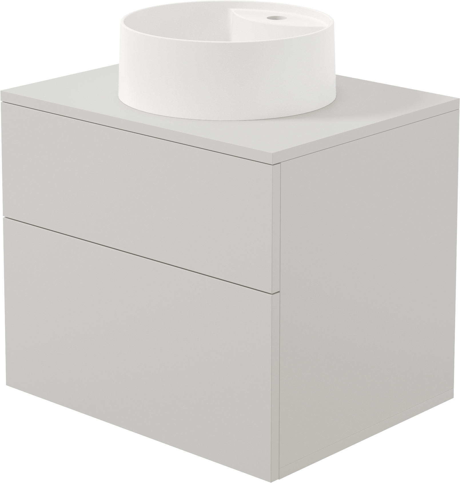 Deante Prizma Waschbecken mit Unterschrank und Arbeitsplatte 60 cm beige SDKB6SAU4B