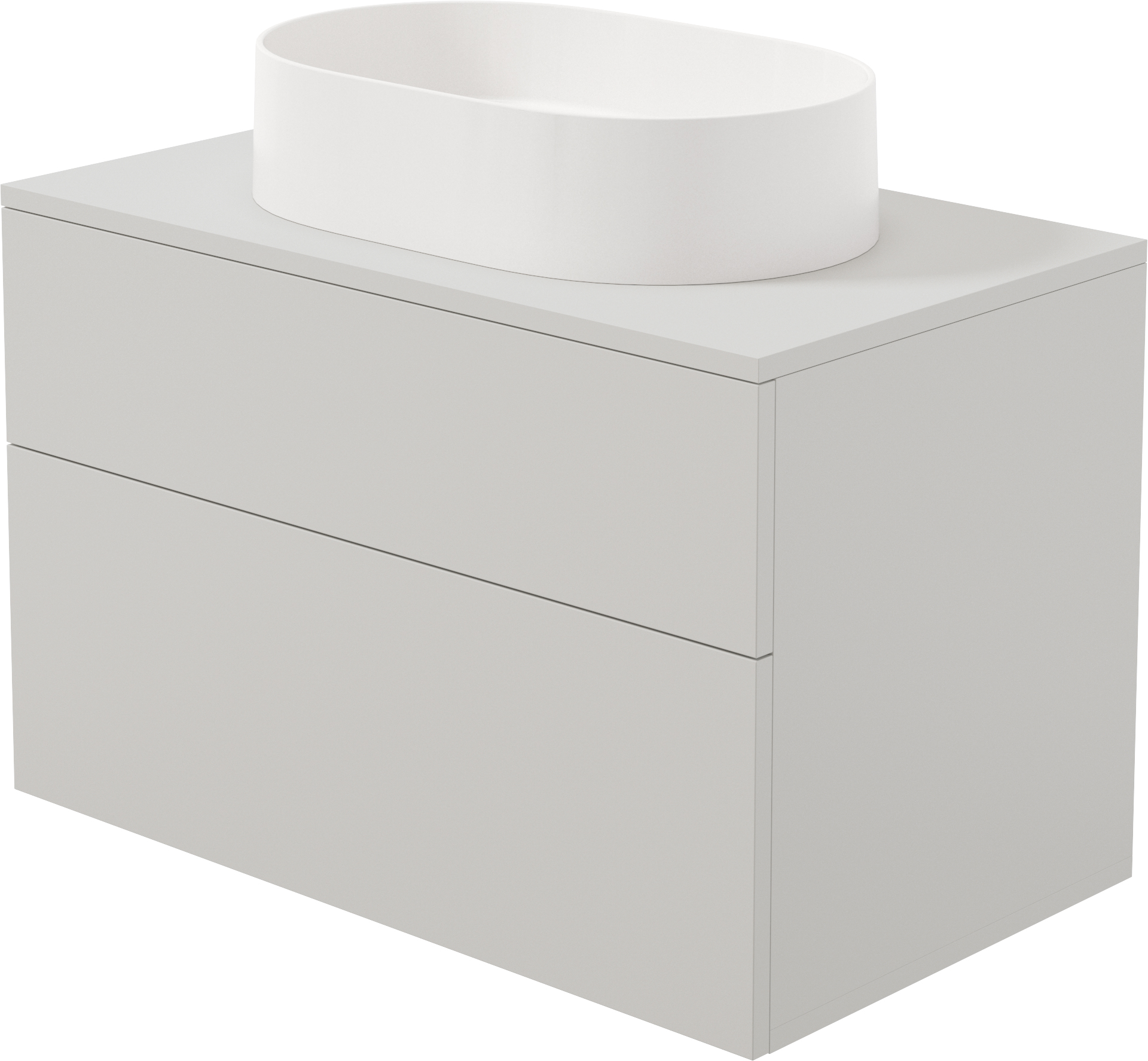 Deante Prizma Waschbecken mit Unterschrank und Arbeitsplatte 80 cm beige SDKB8SAU6S