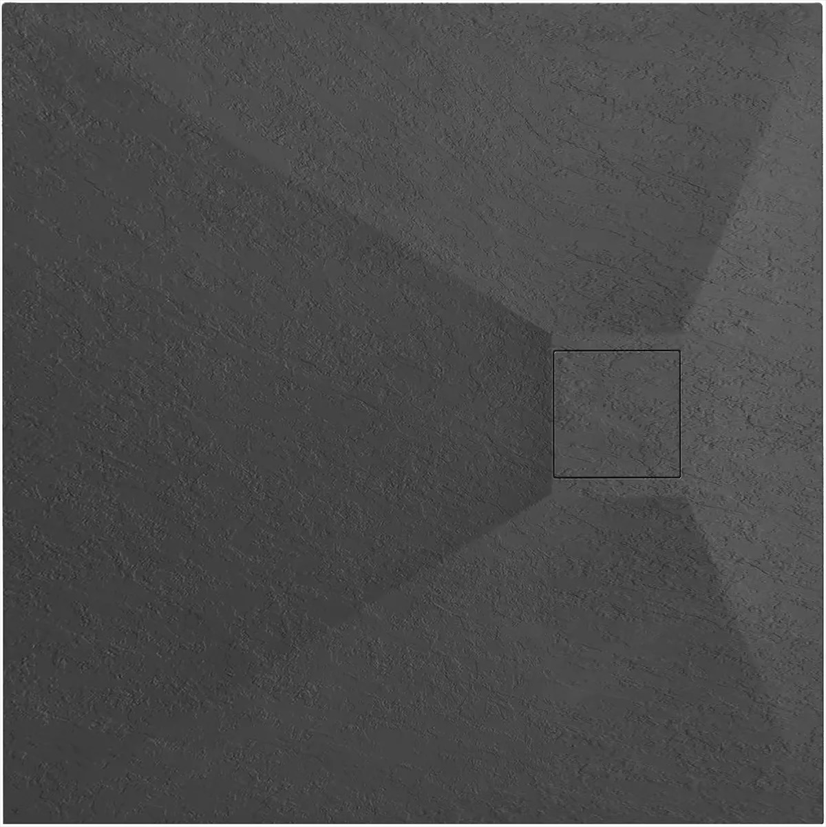 Rea Magnum Quadratische Duschwanne 90x90 cm schwarz REA-K3910