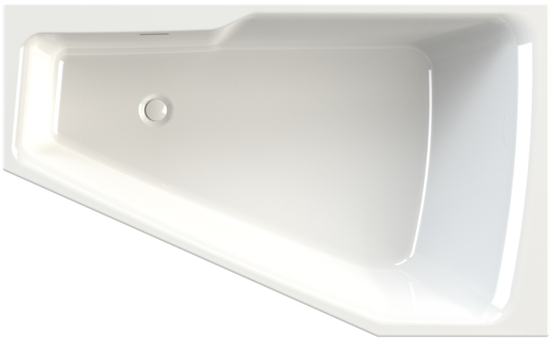 Riho Rethink Space Eckbadewanne 160x75 cm linksseitig weiß B112006005