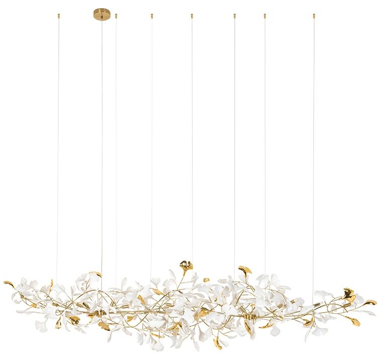 Moosee Flora Pendelleuchte x40 W weiß-gold MSE1501100483