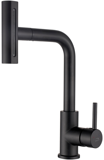 Laveo Rotaro küchenarmatur stehend schwarz BLR769D