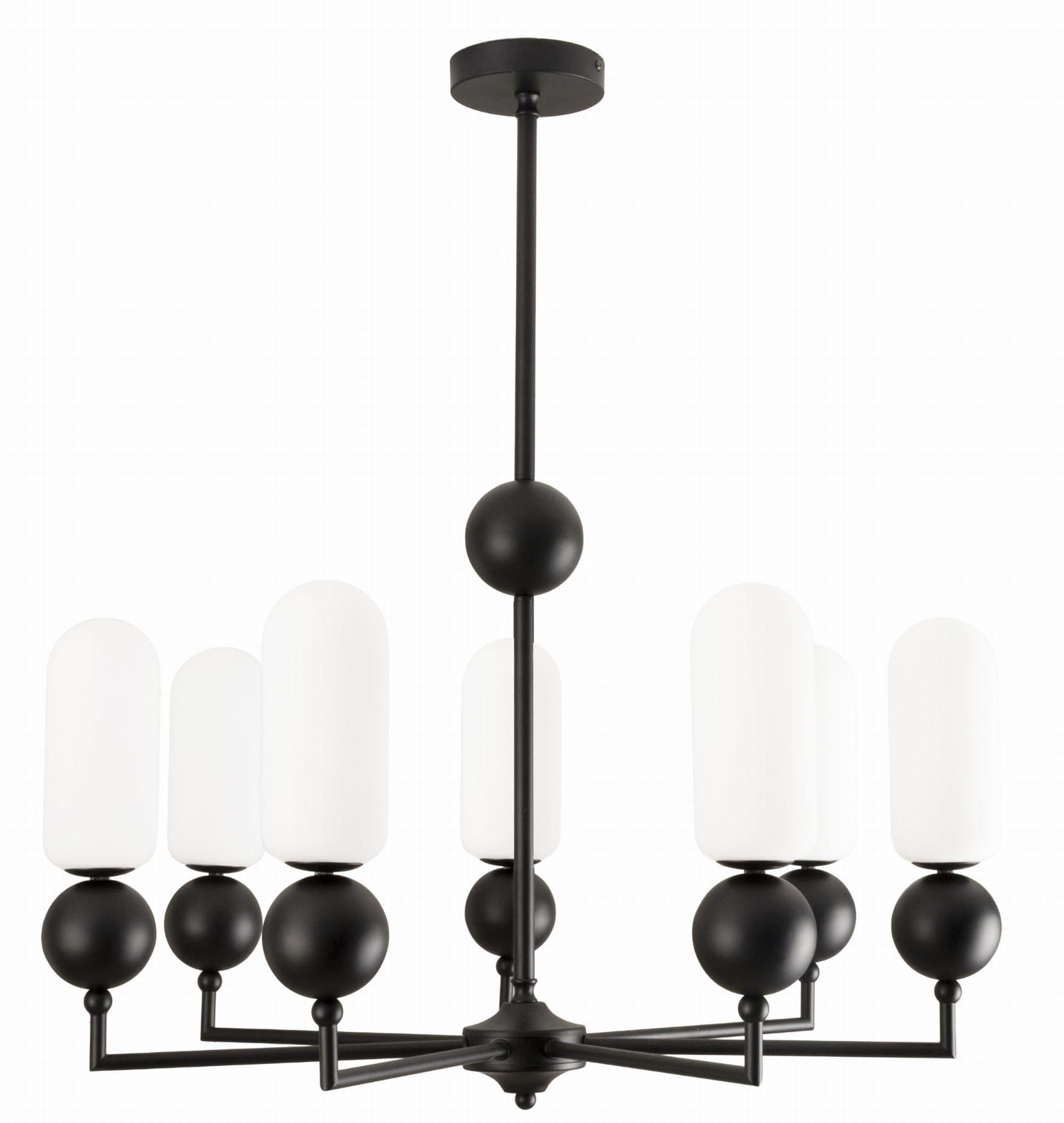 MaxLight Nova Pendelleuchte x7 W weiß-schwarz P0632