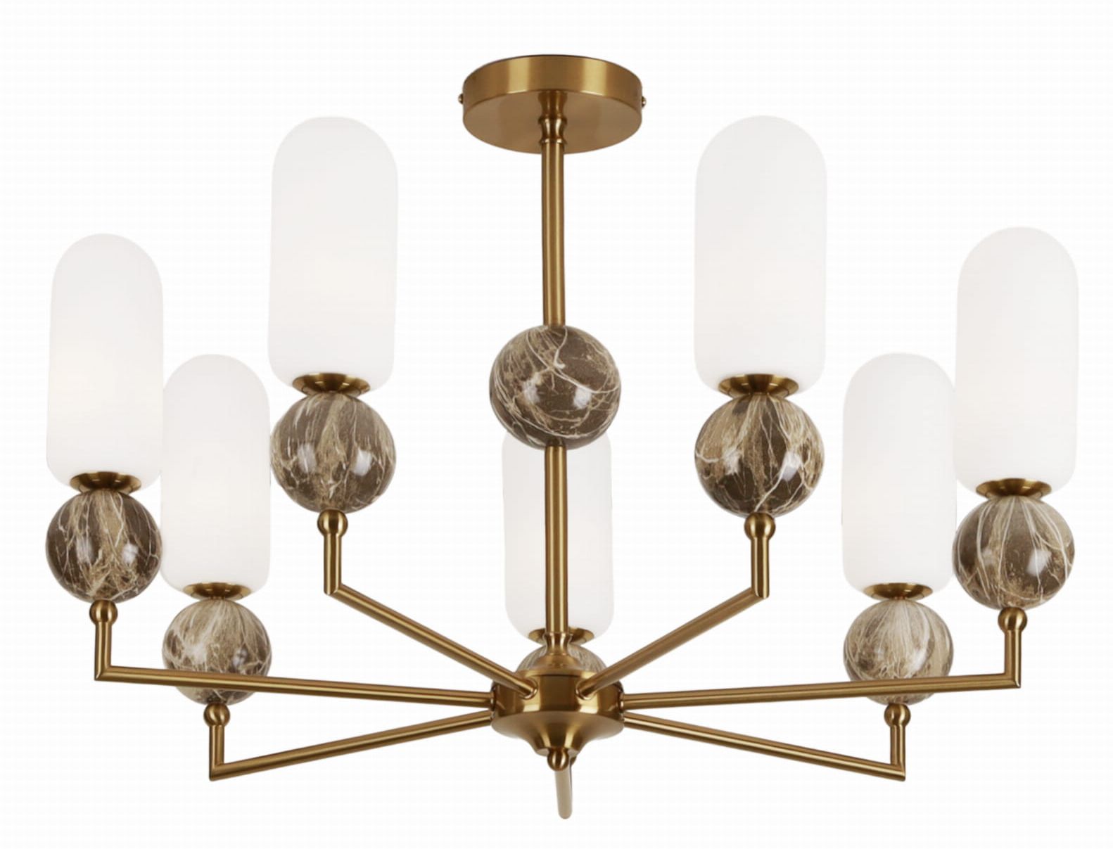 MaxLight Nova Pendelleuchte x7 W weiß-gold P0633