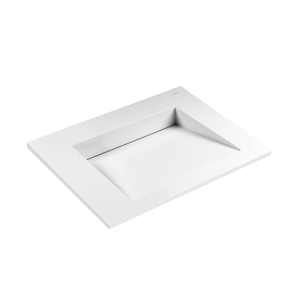 Oltens Stila Waschbecken 60x45 cm rechteckig Möbel weiß matte 40200900