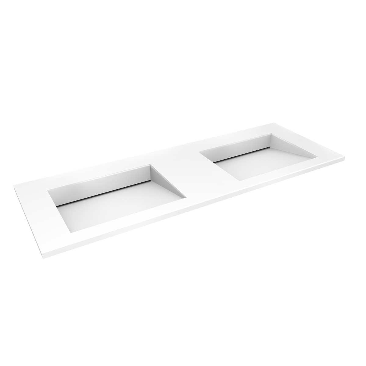 Oltens Stila Waschbecken 140x45 cm rechteckig Möbel weiß 40206900