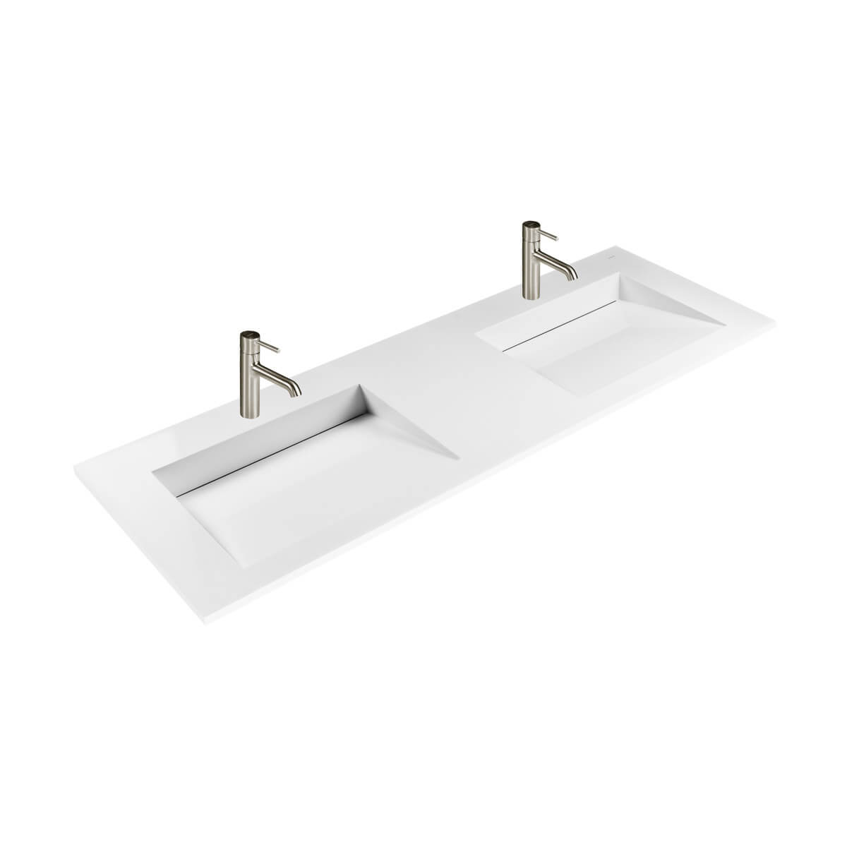 Oltens Stila Waschbecken 140x45 cm rechteckig Möbel weiß matte 40206900