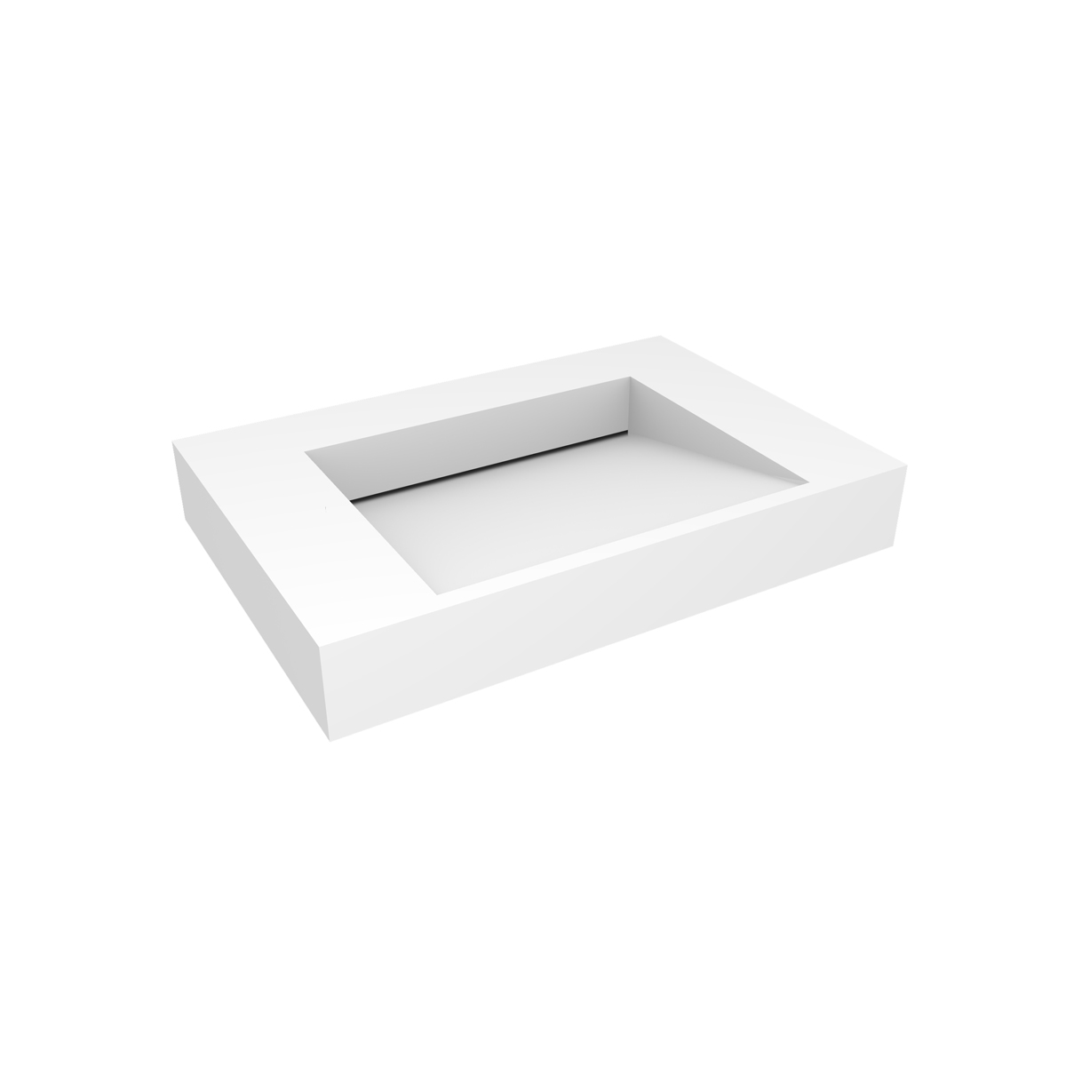 Oltens Stila Waschbecken 80x45 cm rechteckig Klassisch weiß matte 40001900