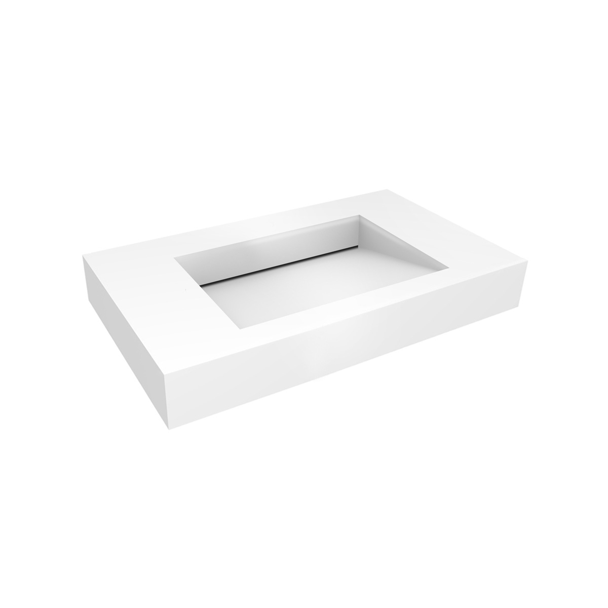 Oltens Stila Waschbecken 100x45 cm rechteckig Klassisch weiß glanz 40003000