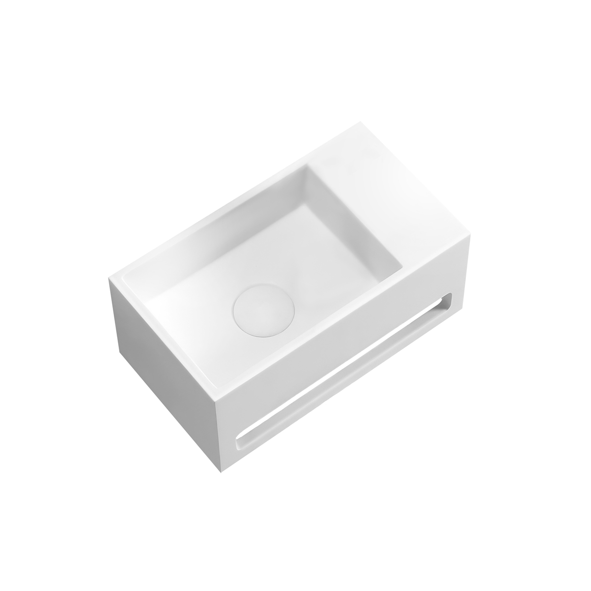 Oltens Fri Waschbecken 35.5x20 cm rechteckig Klassisch weiß 40007000