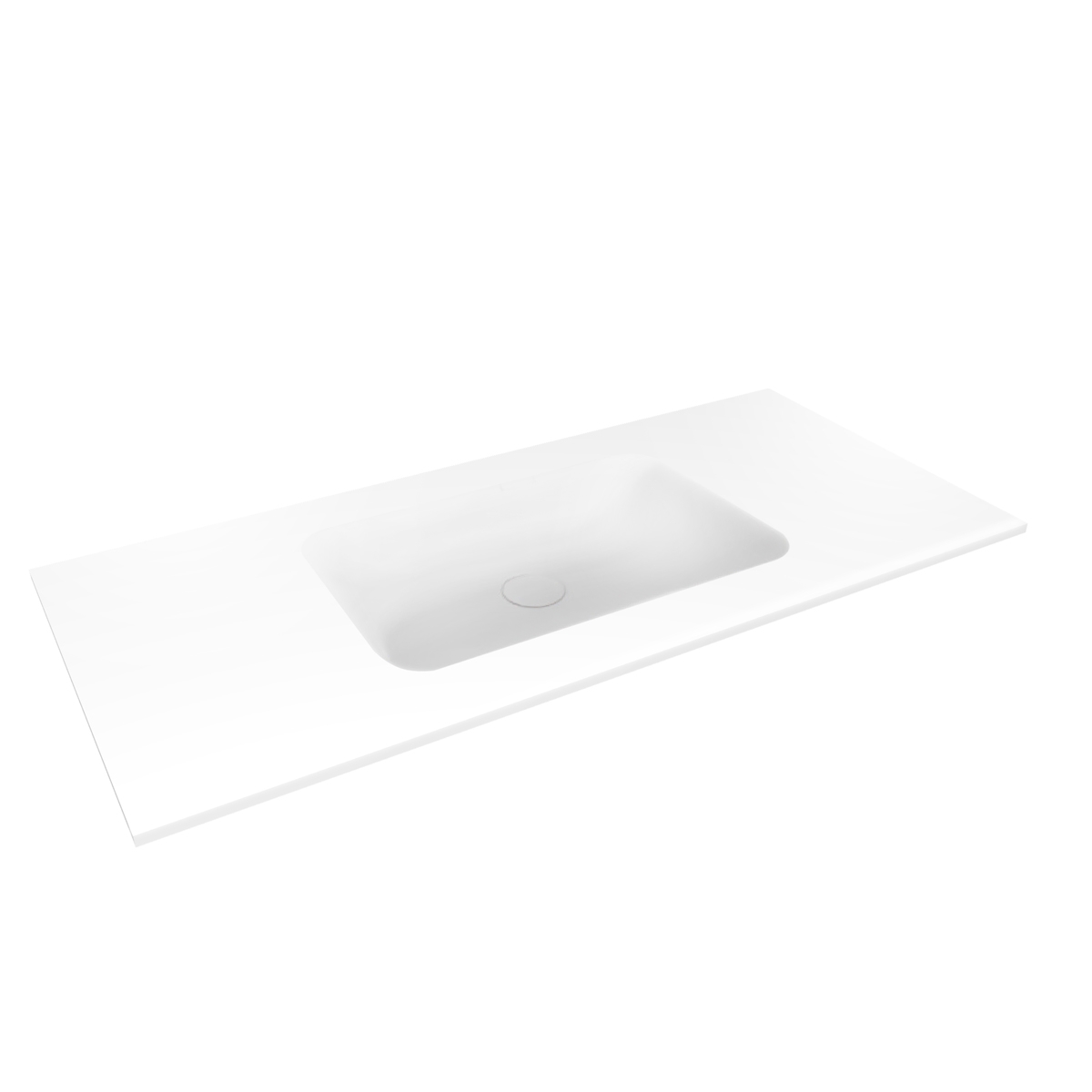 Oltens Kalla Waschbecken 100.2x46 cm rechteckig Möbel weiß matte 40208900