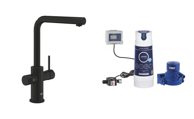 Set Küchenarmatur Grohe Blue Pure Minta 30590KF0, Untertischfilter Grohe Blue 40438001