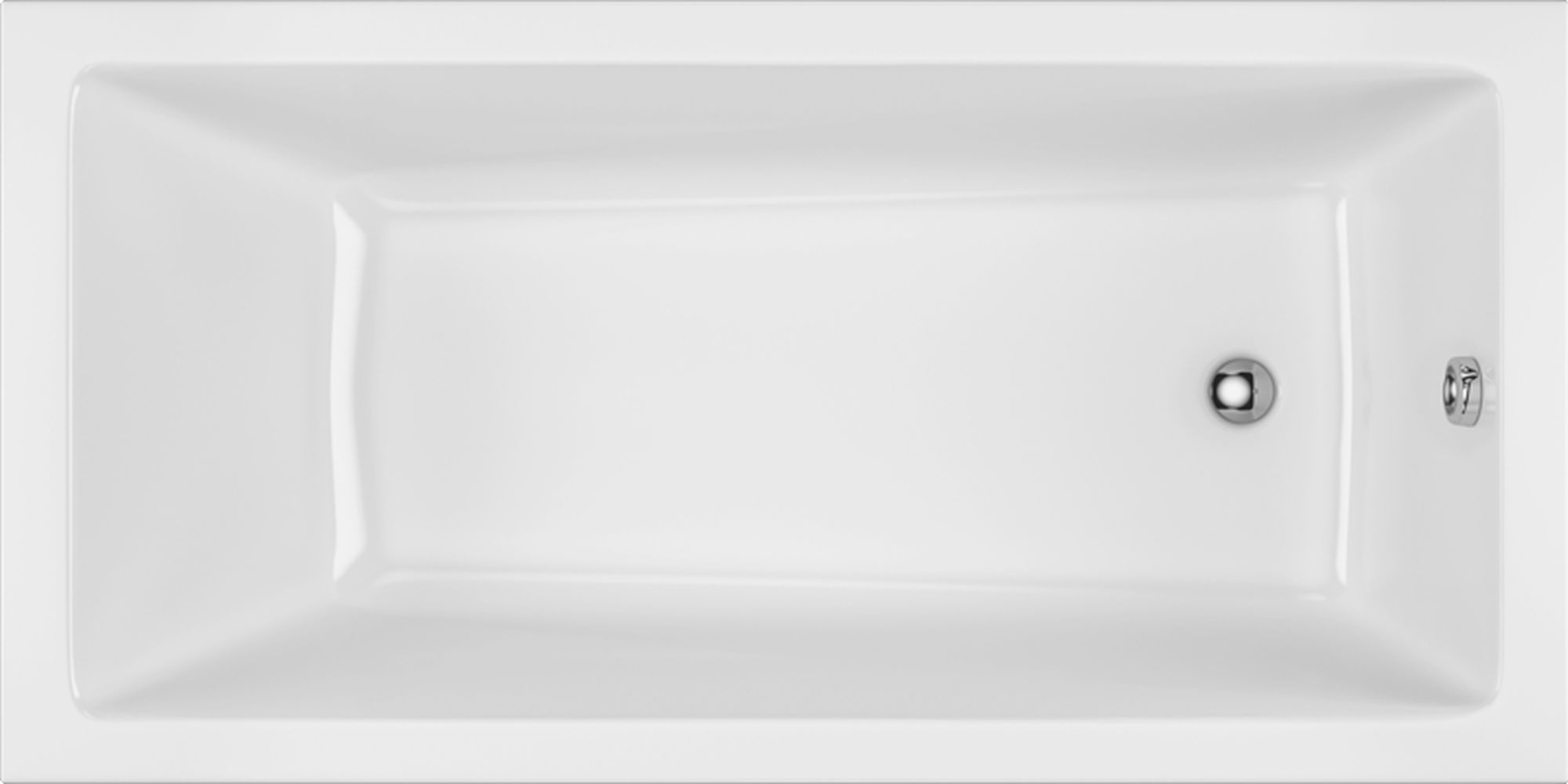 Excellent Wave Rechteckige Badewanne 170x75 cm weiß WAEX.WAV170.75WH