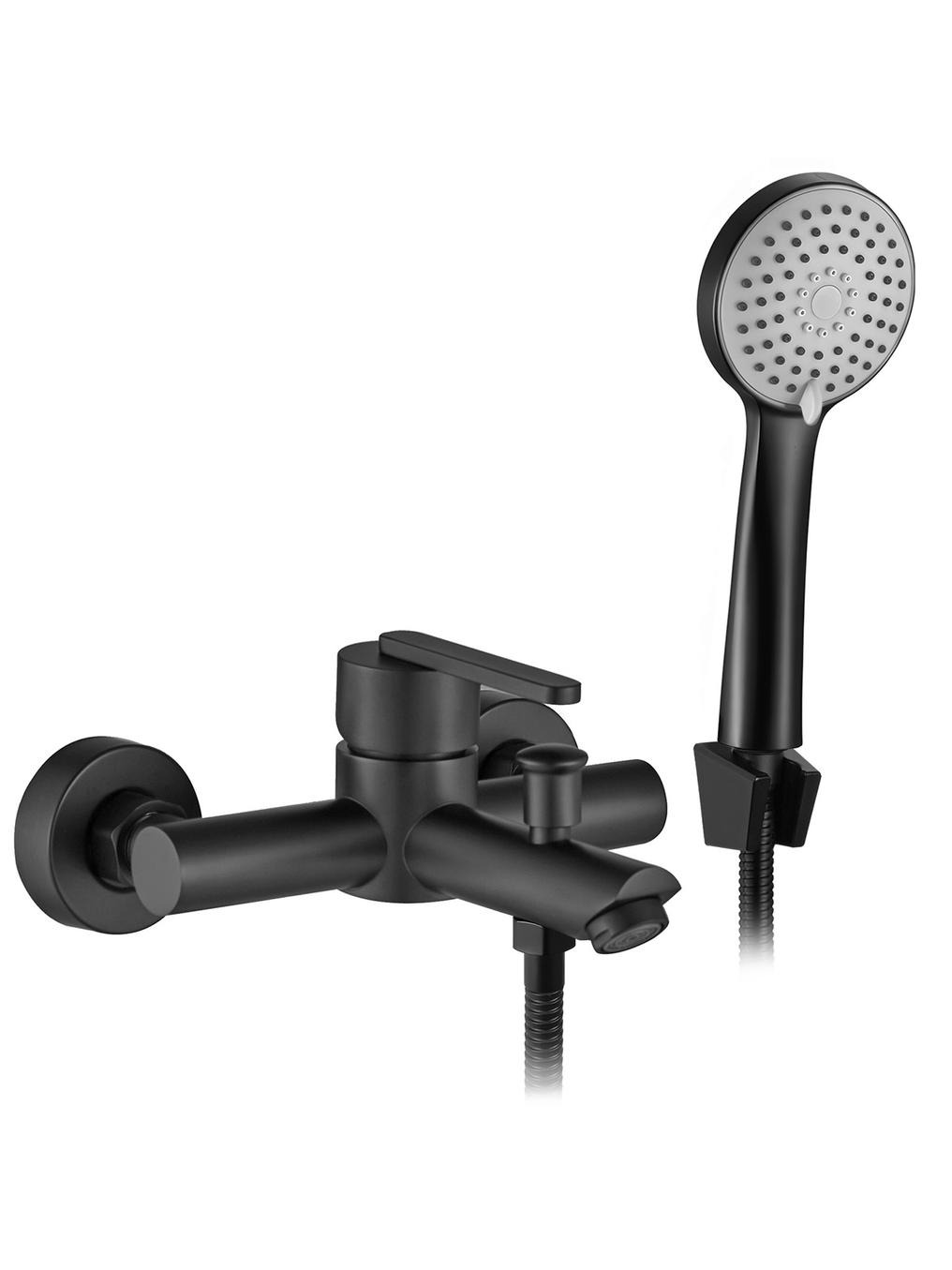 Rea Ontario Badewannen- und Duscharmatur Wandmontage schwarz REA-B5512