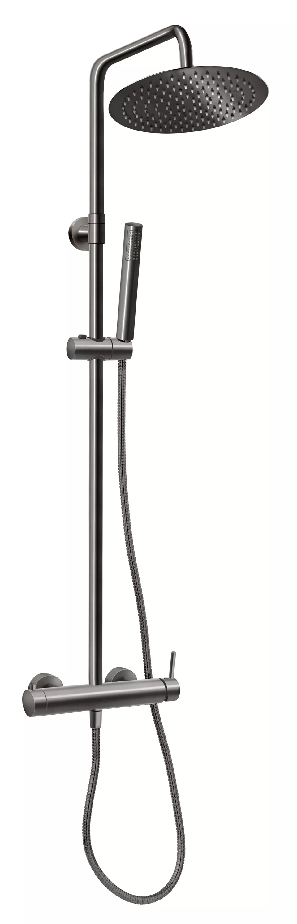 Ferro Ciriculus Duschset Wandmontage mit Regenbrause graphit NP85-BCK7UGM