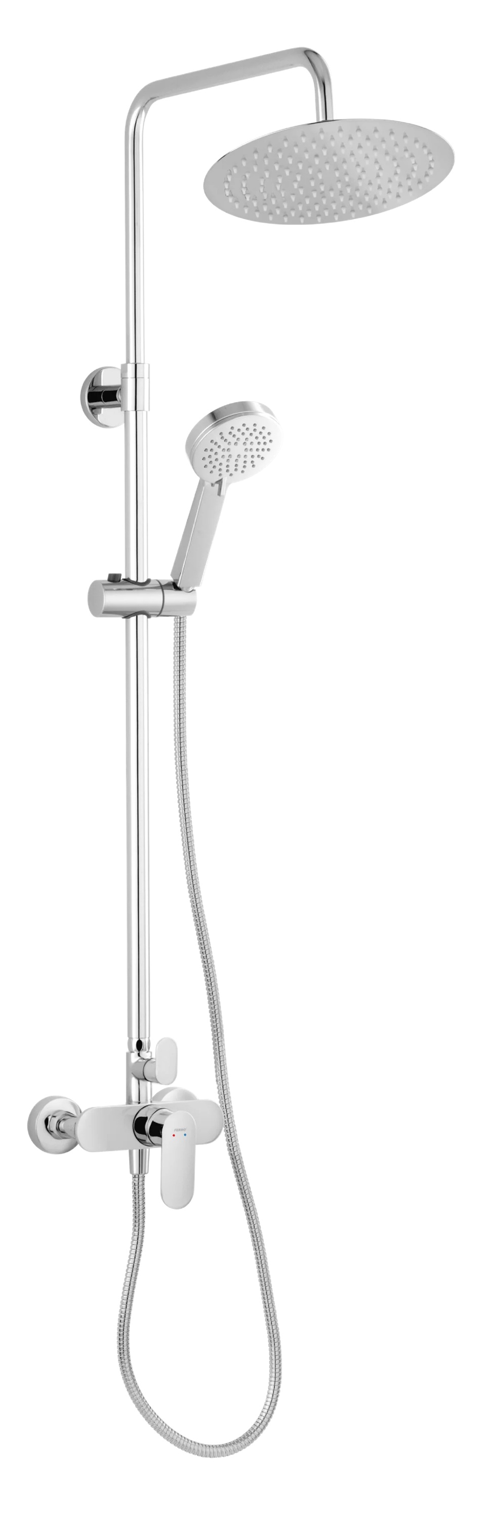 Ferro Talassa Duschset Wandmontage mit Regenbrause chrom NP87-BAL7U